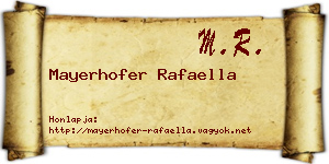 Mayerhofer Rafaella névjegykártya